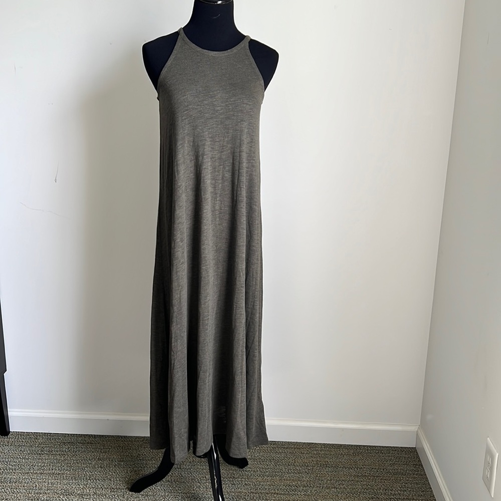 Madewell Olive Midi Halter Tank Dress